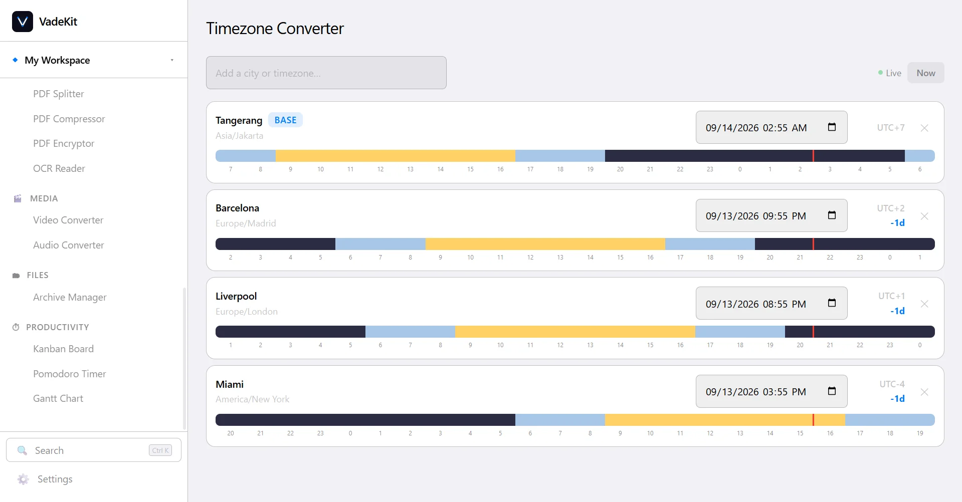 VadeKit Timezone Converter screenshot